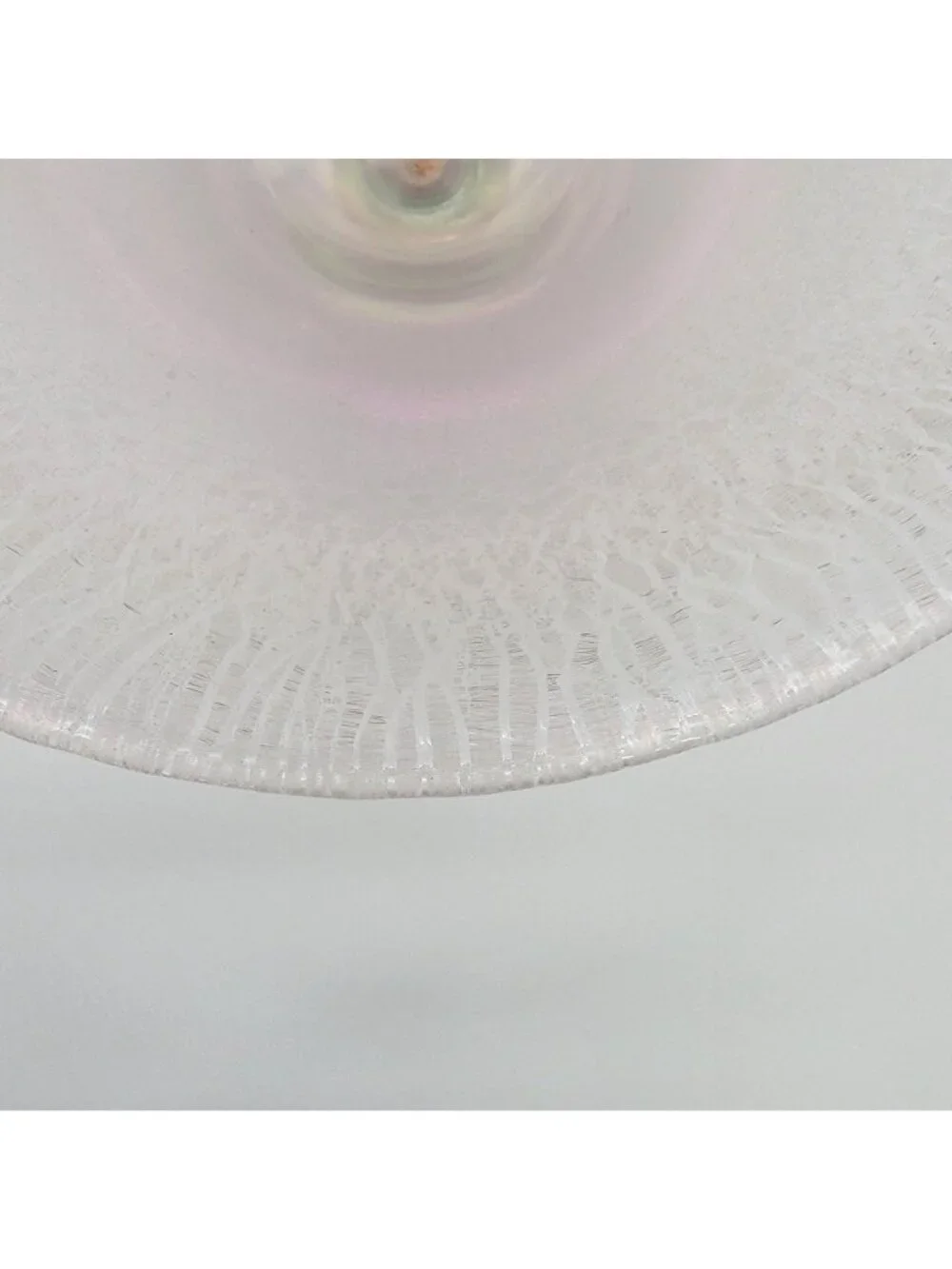 Stretch Glass Iridescent Persian Pearl Footed Compote